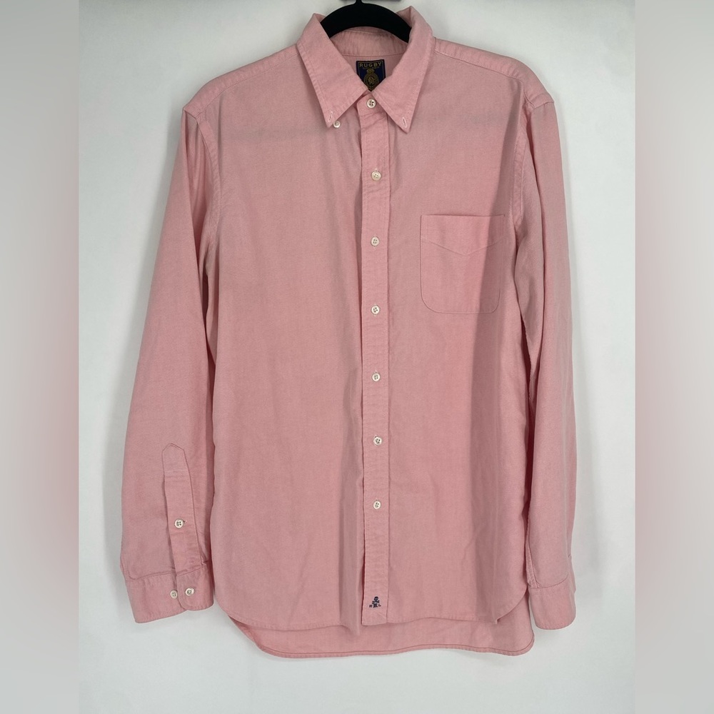 Ralph Lauren Rugby Pink Button Down Long Sleeve Shirt Size 16 Haberdashery Shop